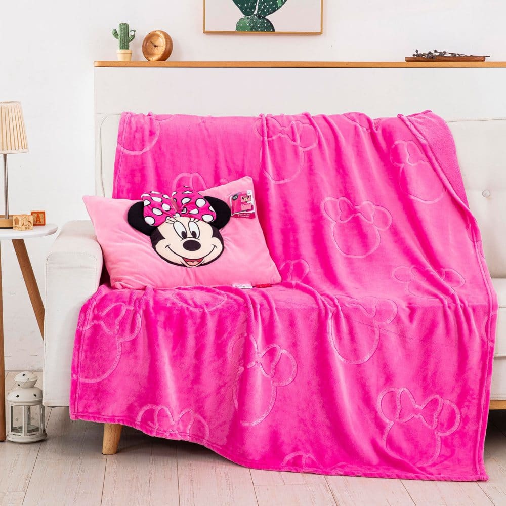 Disney Minnie Mouse Think Pink Pillow Pocket Throw 2-Pc. Set - Kids’ Pillows - Disney