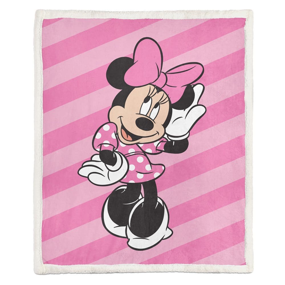 Disney’s Minnie Mouse So Pretty 70 x 90 Sherpa Back Blanket - Kids’ Blankets - Disney’s