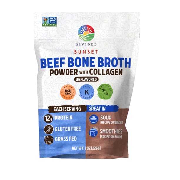 DIVIDED SUNSET Grocery > Cooking & Baking > Seasonings DIVIDED SUNSET: Bone Broth Beef Pwdr, 8 oz