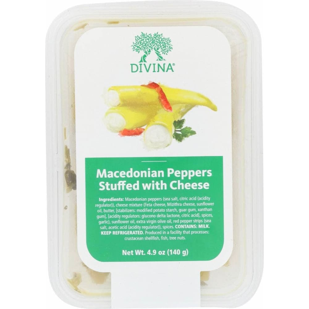Divina Divina Macedonian Peppers Stuffed with Cheese, 4.90 oz