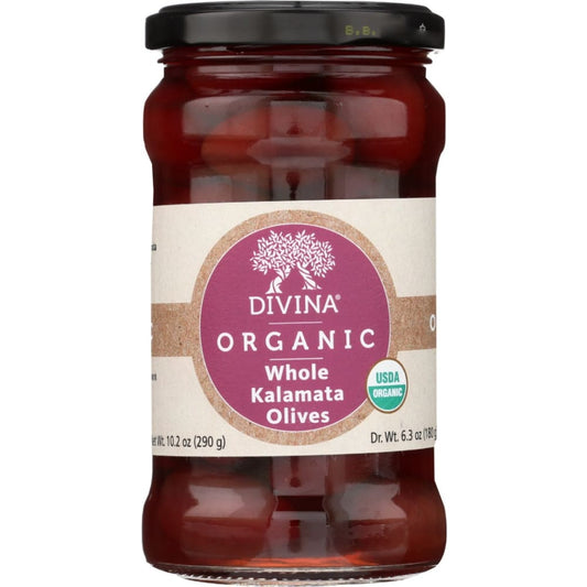 DIVINA: Olive Kalamata Organic Whole 6.35 OZ (Pack of 4) - Grocery > Pantry > Condiments - DIVINA
