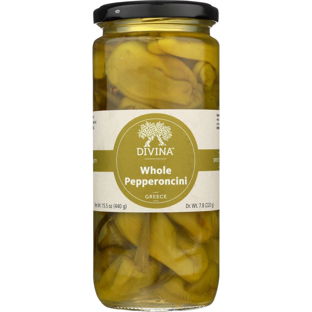 DIVINA: Pepperoncini All Natural 7.75 oz (Pack of 5) - Grocery > Natural Snacks > Snacks - DIVINA