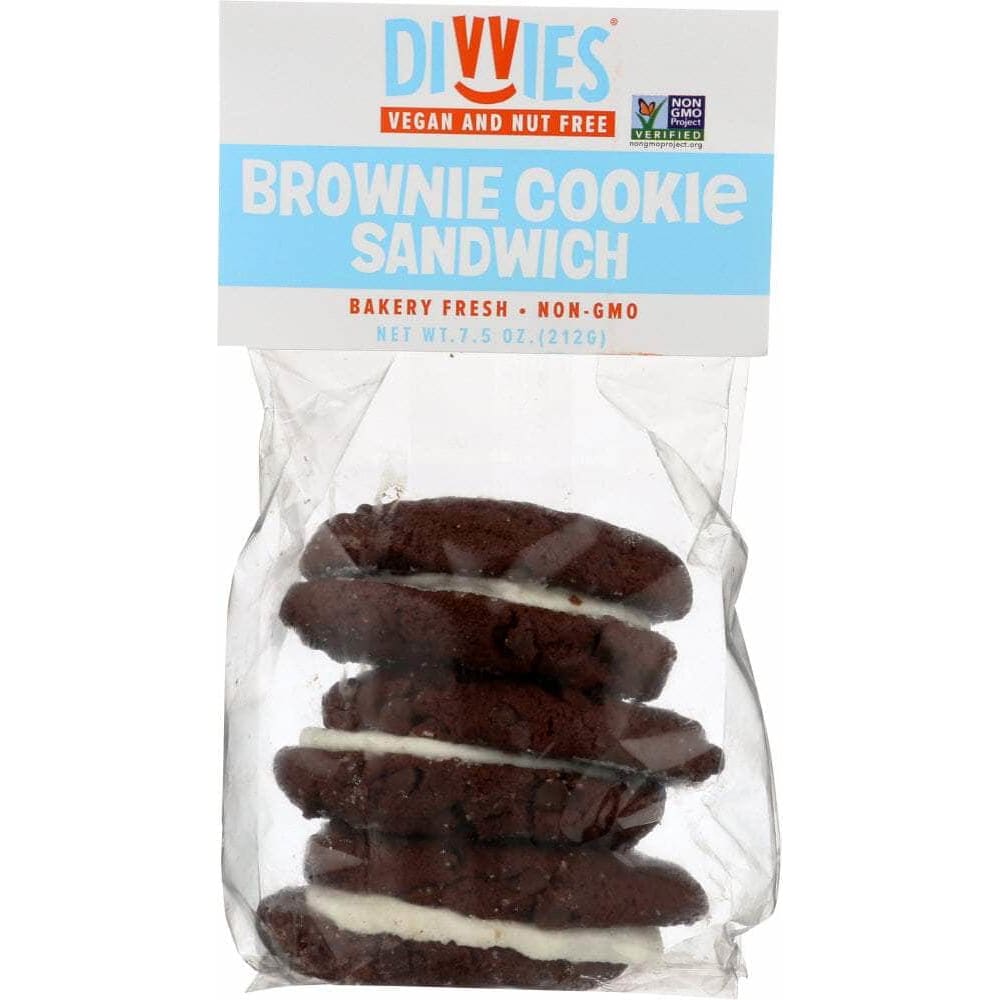 Divvies Divvies Brownie Cookies Sandwich, 7.5 oz