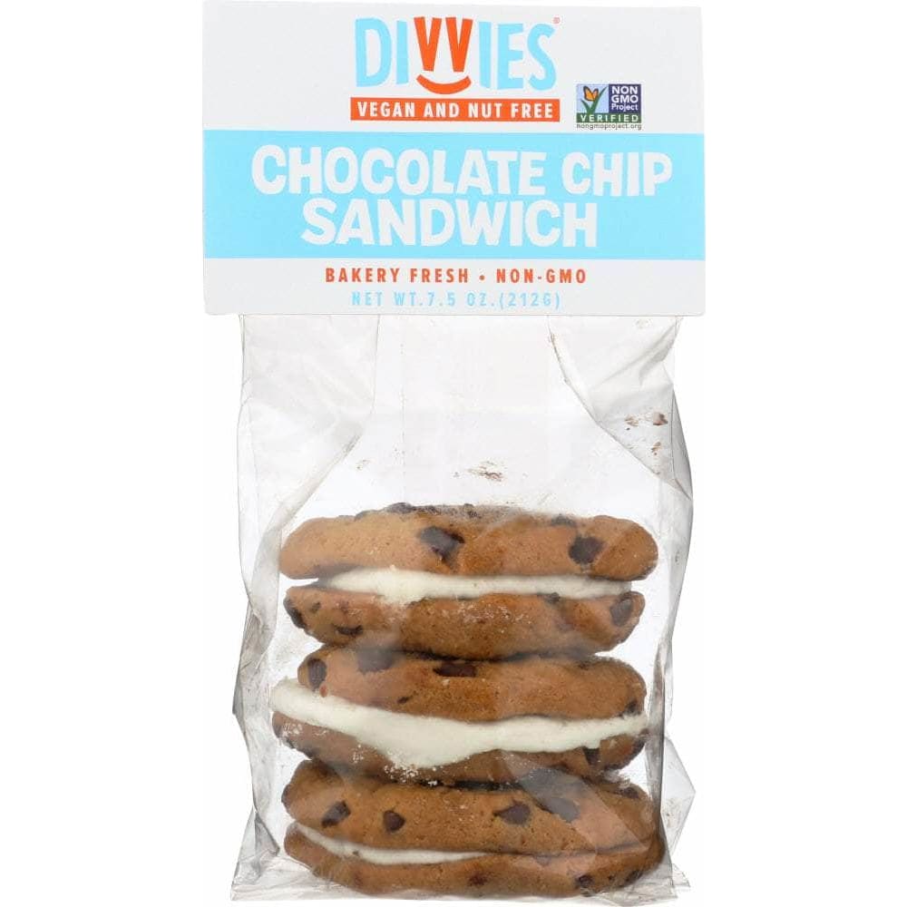Divvies Divvies Chocolate Chip Cookies Sandwich, 7.5 oz