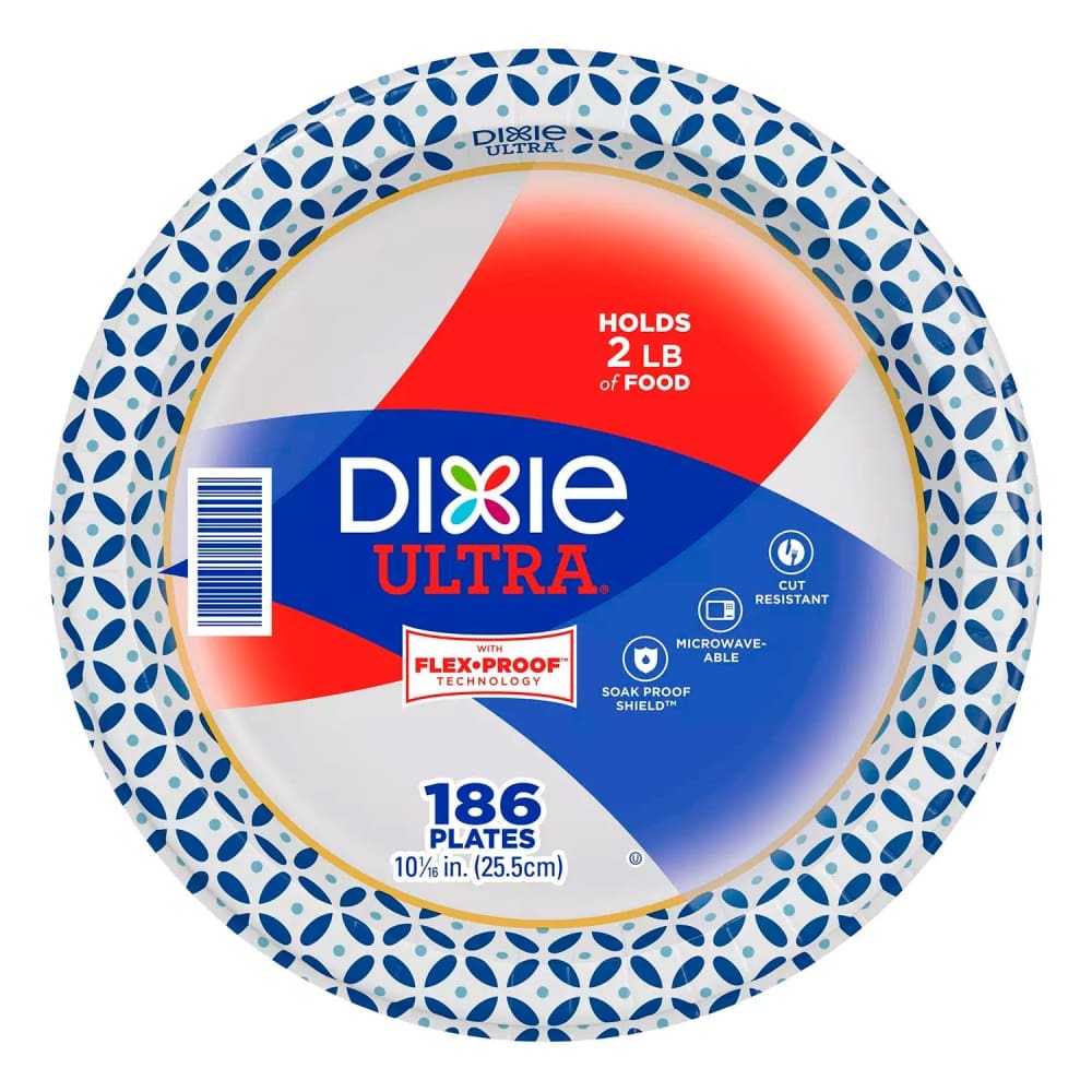 Dixie Ultra Paper Plates Heavyweight 10 1/16 - 186 ct - Disposable Plates - Dixie
