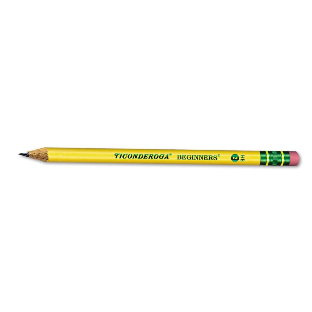 Dixon Ticonderoga Beginners Wood Pencil with Eraser HB #2 Yellow Barrel 12pk. (Pack of 6) - Pens Pencils & Markers - Dixon