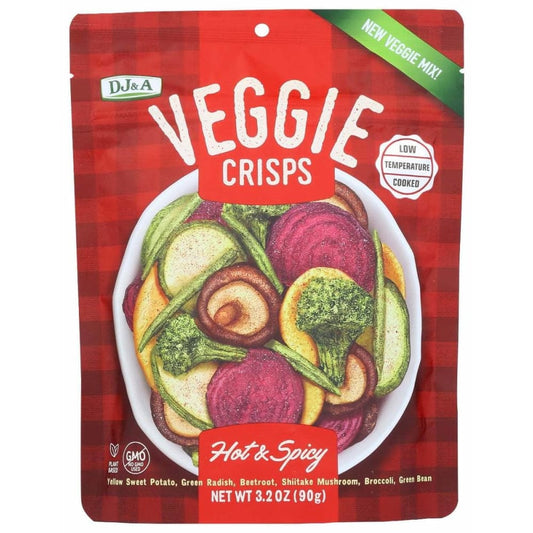 DJ&A Grocery > Snacks > Chips > Vegetable & Fruit Chips DJ&A: Crisps Veggie Hot N Spicy, 3.17 oz