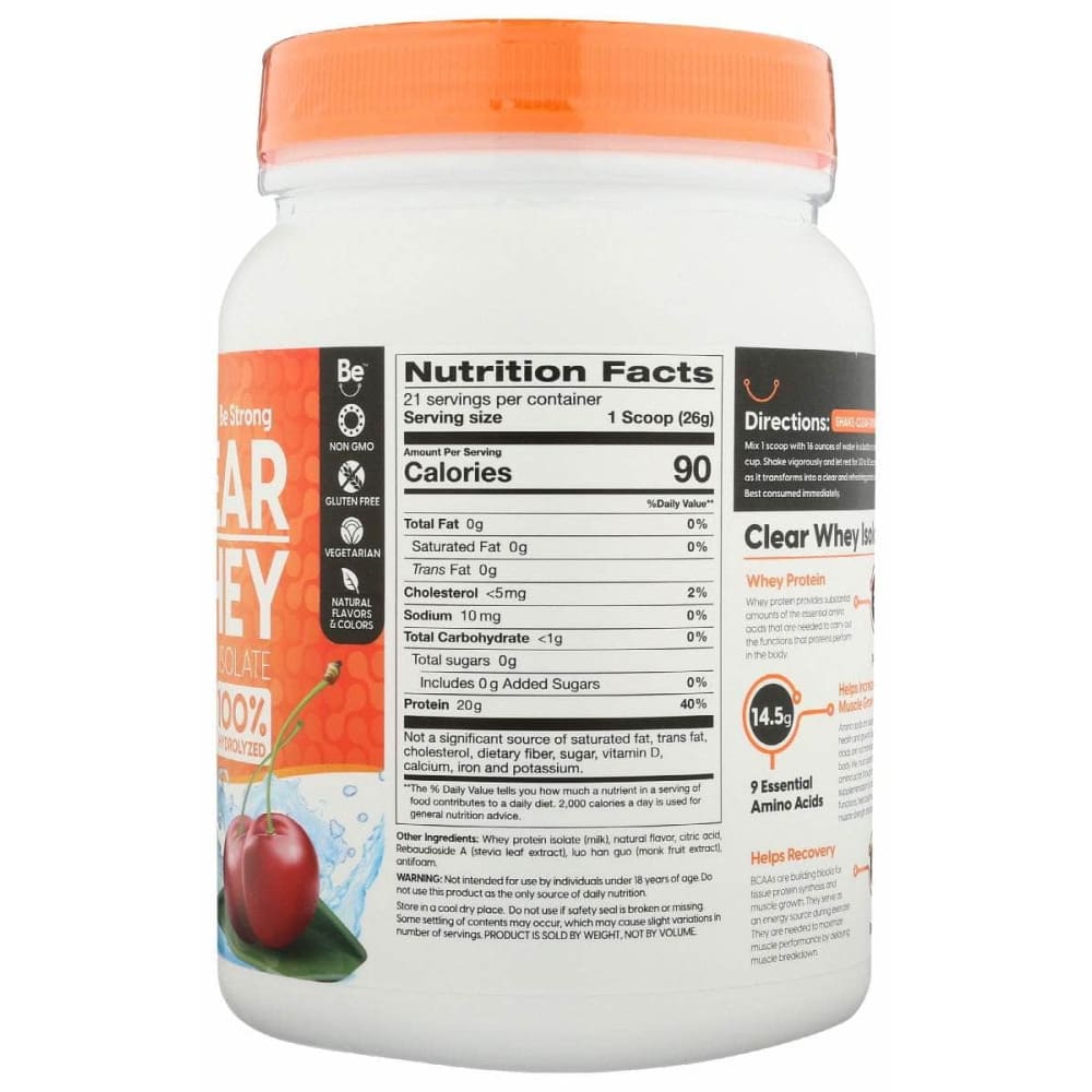 DOCTORS BEST Vitamins & Supplements > Protein Supplements & Meal Replacements DOCTORS BEST Clear Whey Protein Isolate Cherry Rush, 546 gm