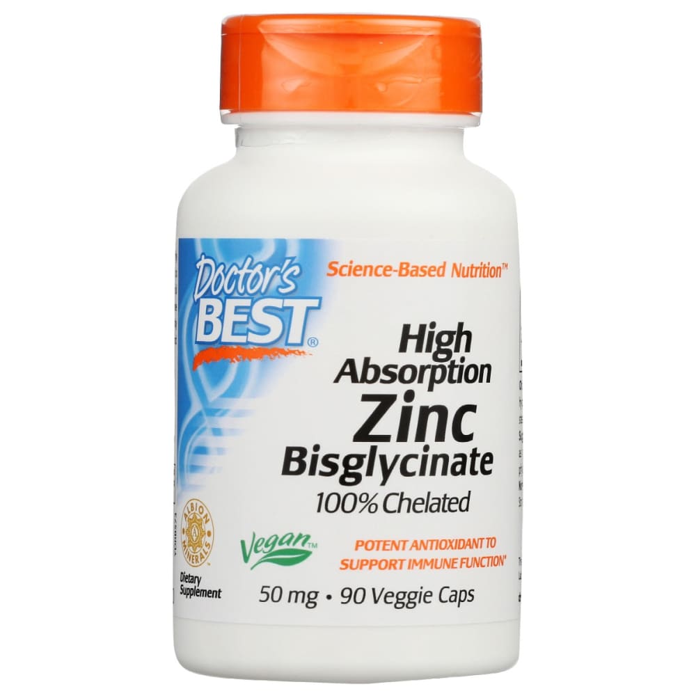 DOCTORS BEST: High Absorption Zinc Bisglycinate 50Mg 90 vc - Health > Vitamins & Supplements - DOCTORS BEST