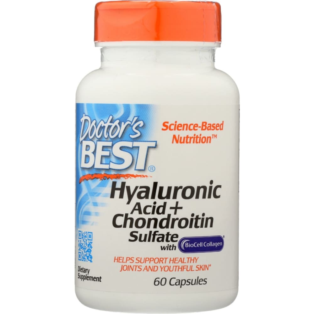 DOCTORS BEST: Hyaluronic Acid + Chondroitin Sulfate with BioCell Collagen 60 CP - DOCTORS BEST