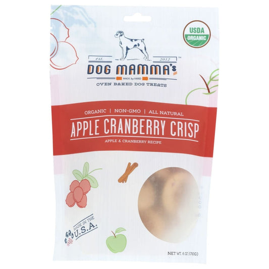 DOG MAMMAS: Organic Apple Cranberry Crisp 6 oz (Pack of 2) - Pet > Dog Treats - DOG MAMMAS