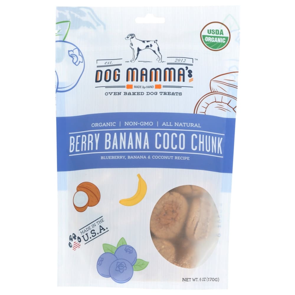 DOG MAMMAS: Organic Berry Banana Coco Chunk 6 oz (Pack of 2) - Pet > Dog Treats - DOG MAMMAS