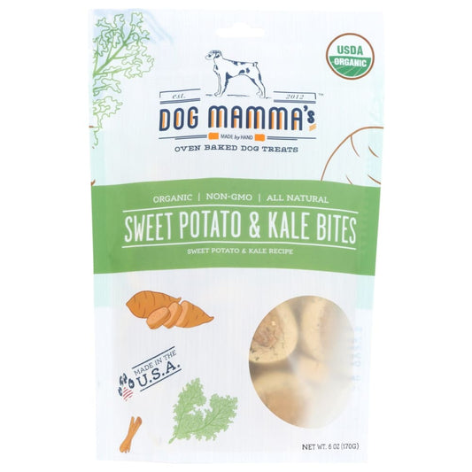DOG MAMMAS: Organic Sweet Potato & Kale Bites 6 oz (Pack of 2) - Pet > Dog Treats - DOG MAMMAS