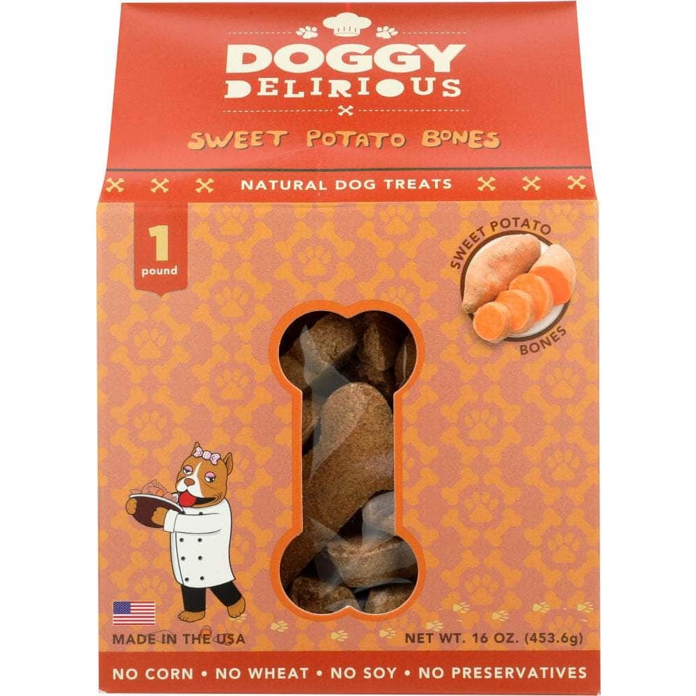 Doggy Delirious Doggy Delirious Dog Bone Sweet Potato, 16 oz