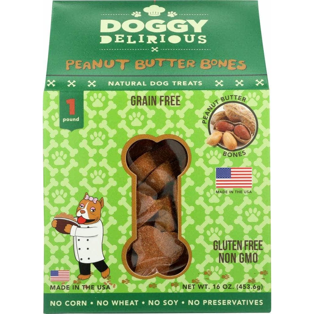 Doggy Delirious Doggy Delirious Natural Dog Treats Grain Free Peanut Butter Bones, 16 oz