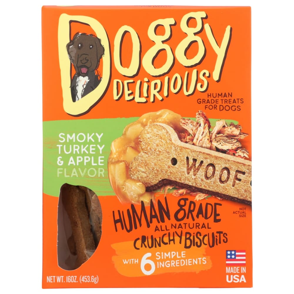 DOGGY DELIRIOUS: Smoky Turkey And Apple Bones 16 oz (Pack of 2) - Pet > Dog Treats - DOGGY DELIRIOUS