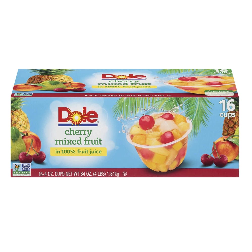 Dole Cherry Mixed Fruit Bowls 16 pk./4 oz. - Dole