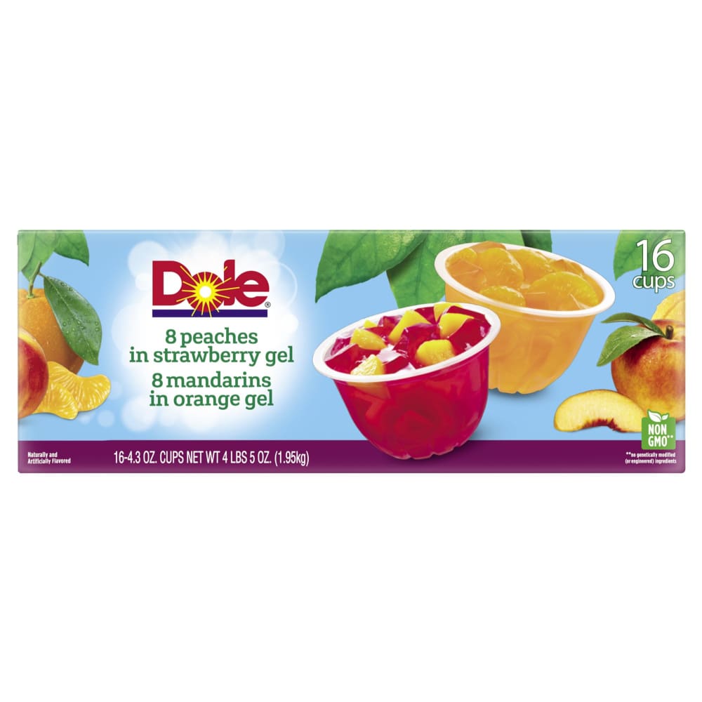 Dole Dole Fruit in Gel Cups Variety Pack 16 pk./4.3 oz. - Home/Grocery Household & Pet/Canned & Packaged Food/Canned & Jarred Food/Fruit &