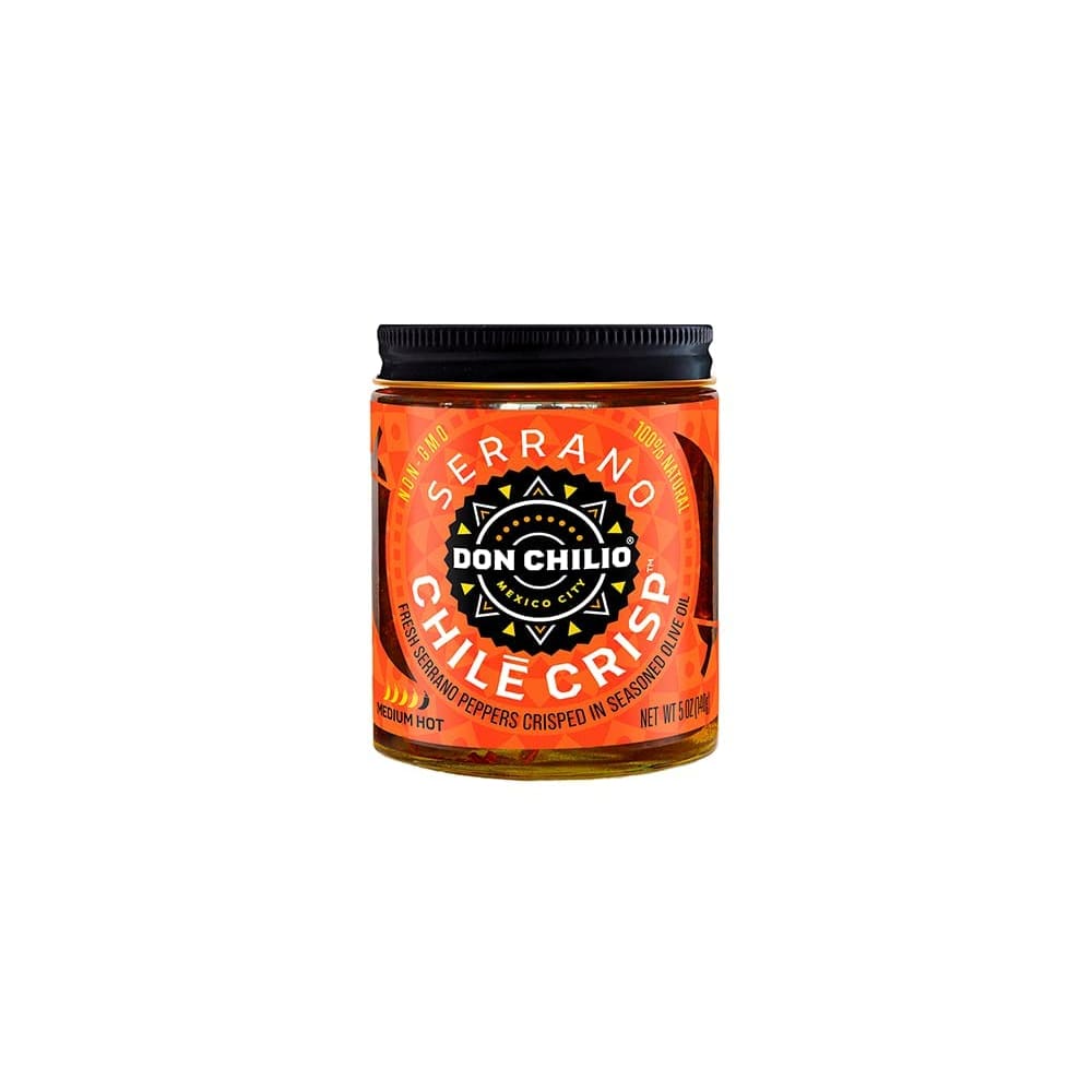DON CHILIO: Medium Heat Serrano Chile Crisp 5 oz (Pack of 4) - Grocery > Pantry > Condiments - Don Chilio
