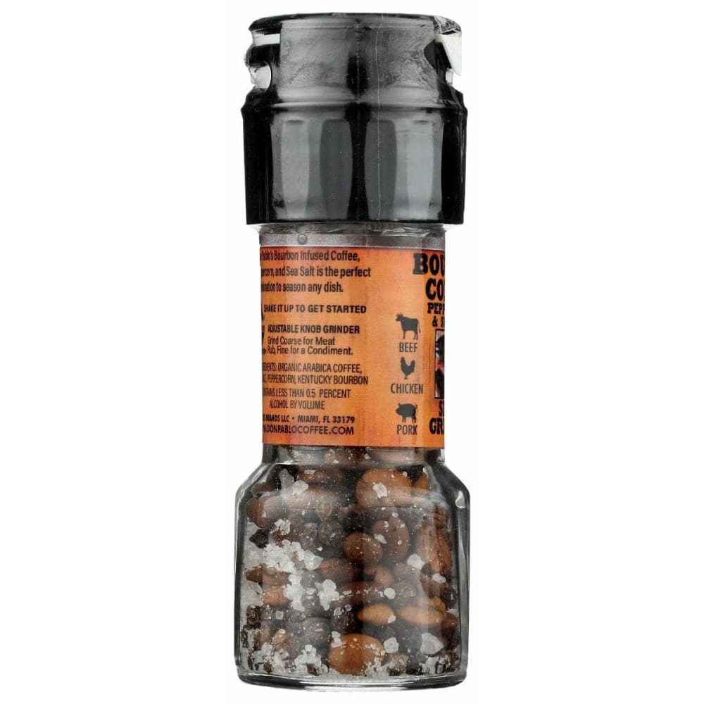 DON PABLO Grocery > Cooking & Baking > Seasonings DON PABLO: Bourbon Coffee Peppercorn Sea Salt Grinder, 1.3 oz