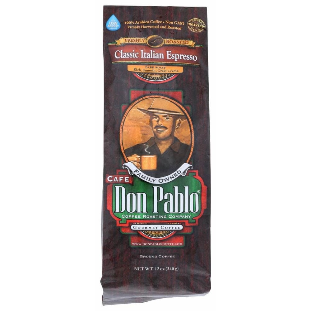 DON PABLO Grocery > Beverages > Coffee, Tea & Hot Cocoa DON PABLO: Ground Classic Italian Espresso Coffee, 12 oz