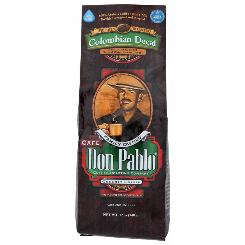 DON PABLO Grocery > Beverages > Coffee, Tea & Hot Cocoa DON PABLO: Ground Colombian Swiss Water Decaf Coffee, 12 oz