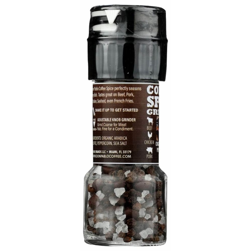 DON PABLO Grocery > Cooking & Baking > Seasonings DON PABLO: Peppercorn Organic Coffee Sea Salt Grinder, 1.3 oz