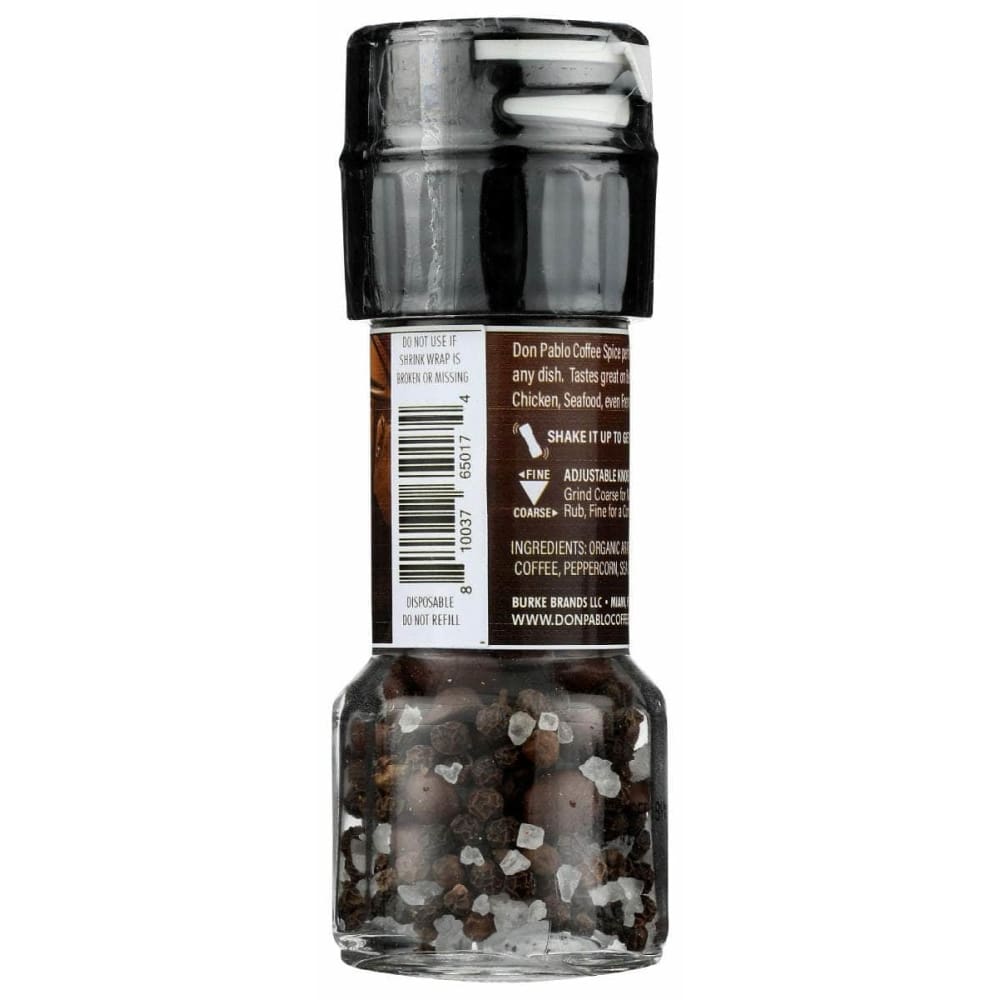 DON PABLO Grocery > Cooking & Baking > Seasonings DON PABLO: Peppercorn Organic Coffee Sea Salt Grinder, 1.3 oz