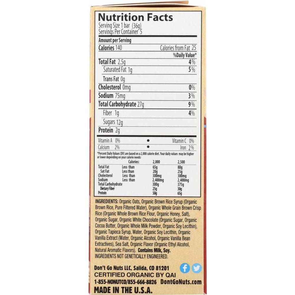 Dont Go Nuts Dont Go Nuts Whitewater Chomp Bar Multipack, 6.03 oz