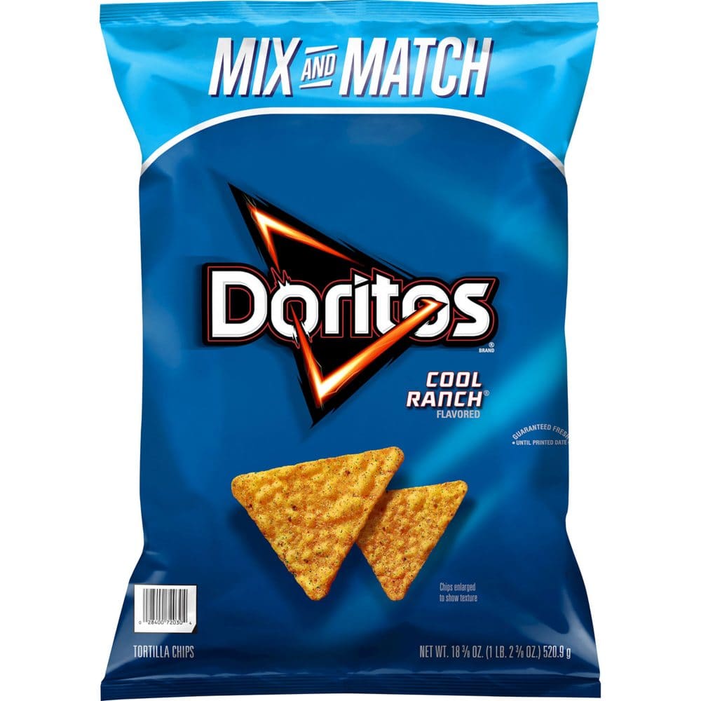 Doritos Cool Ranch Flavored Tortilla Chips (18.38 oz.) (Pack of 2) - Snacks Under $10 - Doritos