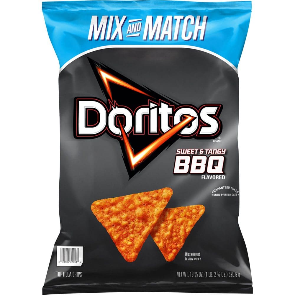 Doritos Tortilla Chips Sweet and Tangy BBQ Flavored (18.375 oz.) (Pack of 2) - New Items - Doritos