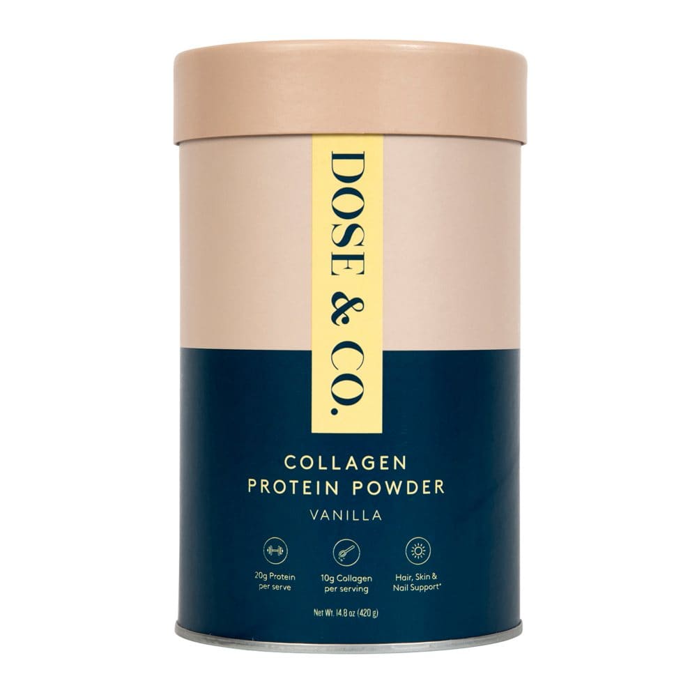 Dose & Co. Collagen Protein Powder Vanilla (14.8 oz) - Protein & Fitness - Dose