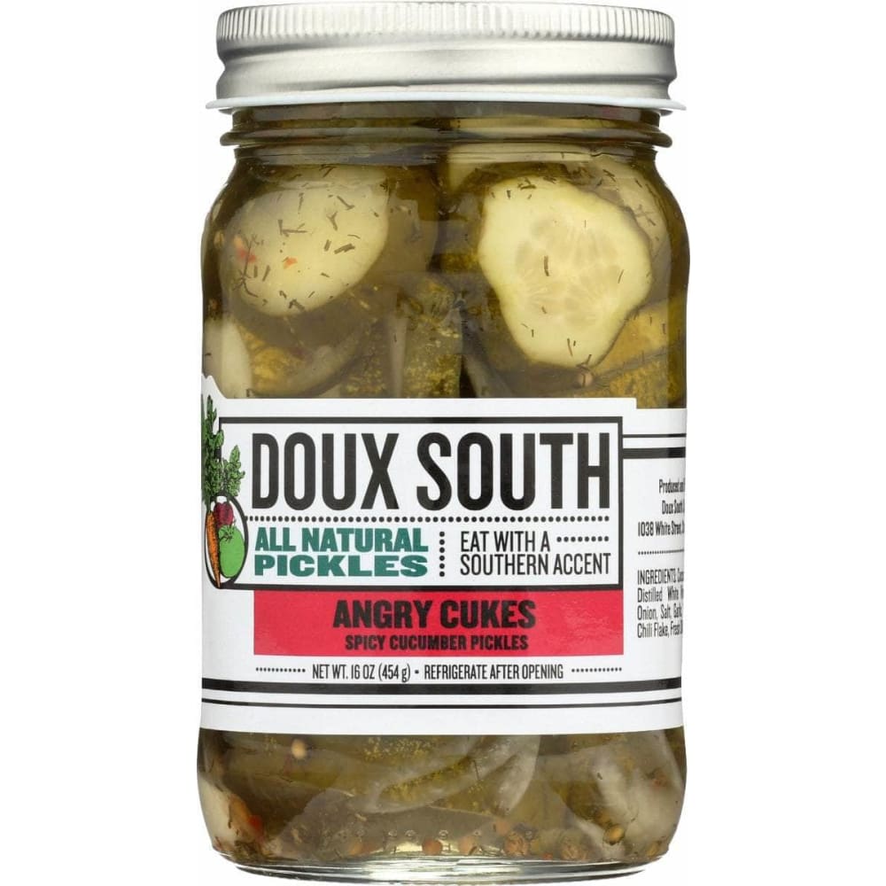 DOUX SOUTH DOUX SOUTH Angry Cukes Spicy Cucumber Pickles, 16 oz