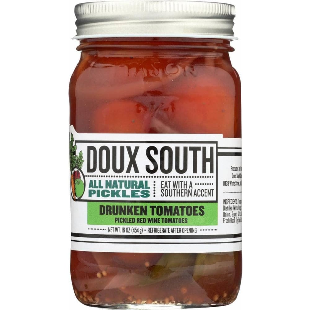 DOUX SOUTH Grocery > Pantry > Condiments DOUX SOUTH Tomatoes Drunken, 16 oz