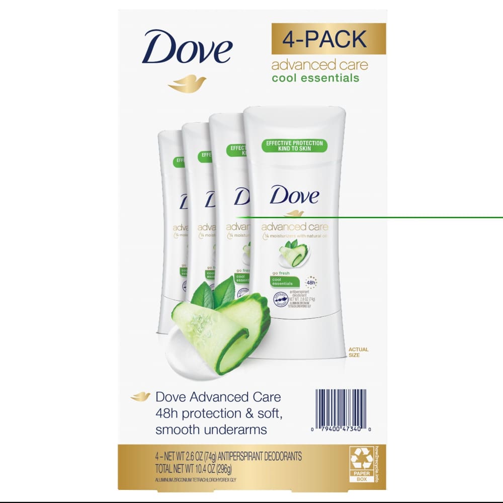 Dove Advanced Care Cool Essentials Deodorant 4 pk. - Dove