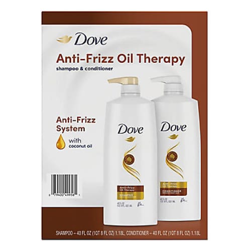 Dove Anti-Frizz Shampoo & Conditioner Oil Therapy with Coconut Oil 2 pk./40 oz. - Home/Personal Care/Personal Care Value Packs & Bundles/ -