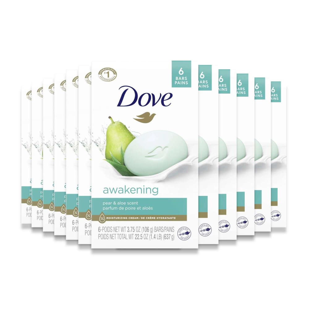 Dove Beauty Bar Soap Gentle Skin Cleanser Awakening 6 ct/ea 3.75 oz - 12 Pack - Bar Soap - dove