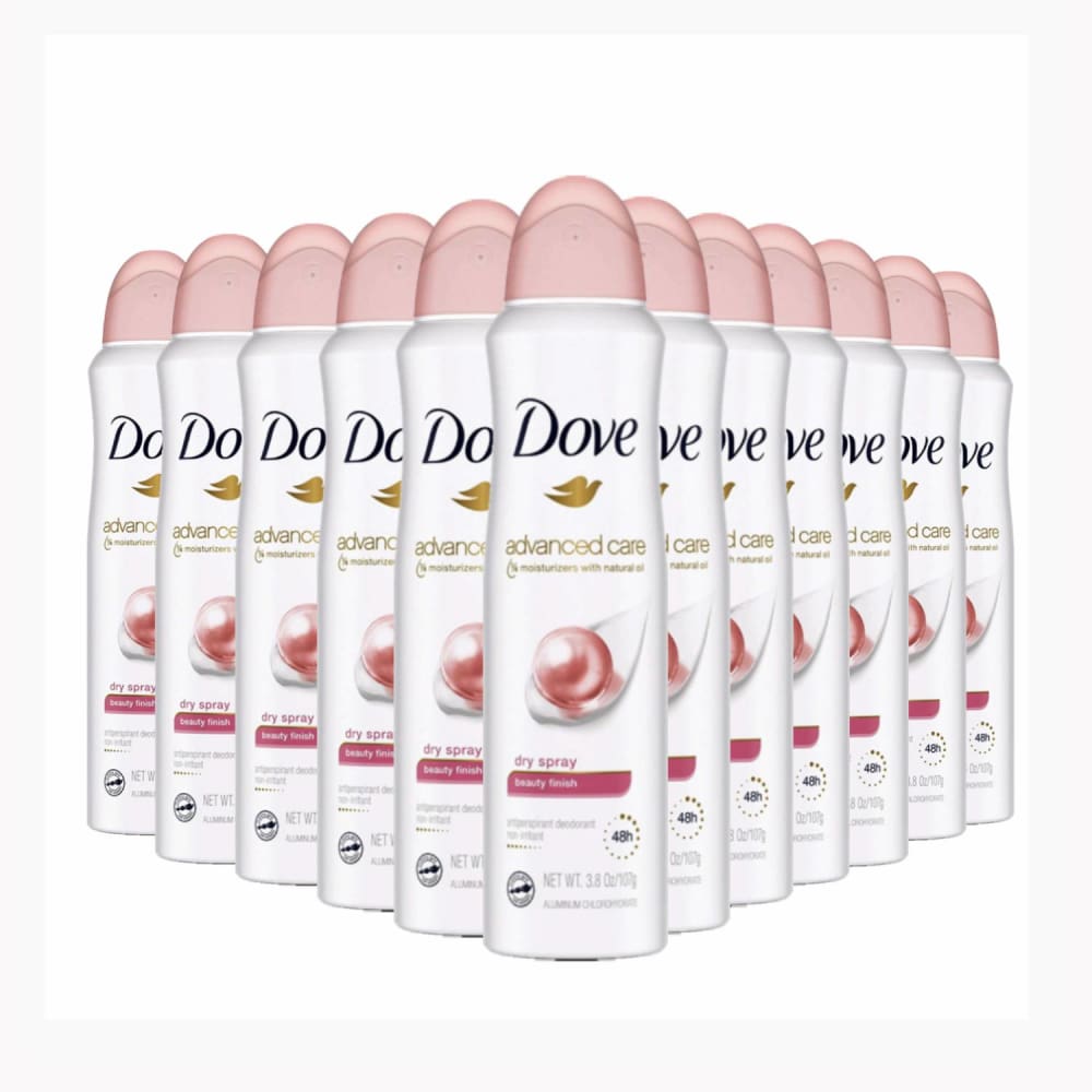 Dove Beauty Finish 48-Hour Antiperspirant & Deodorant Dry Spray 3.8oz - 12 Pack - Deodorant - Dove