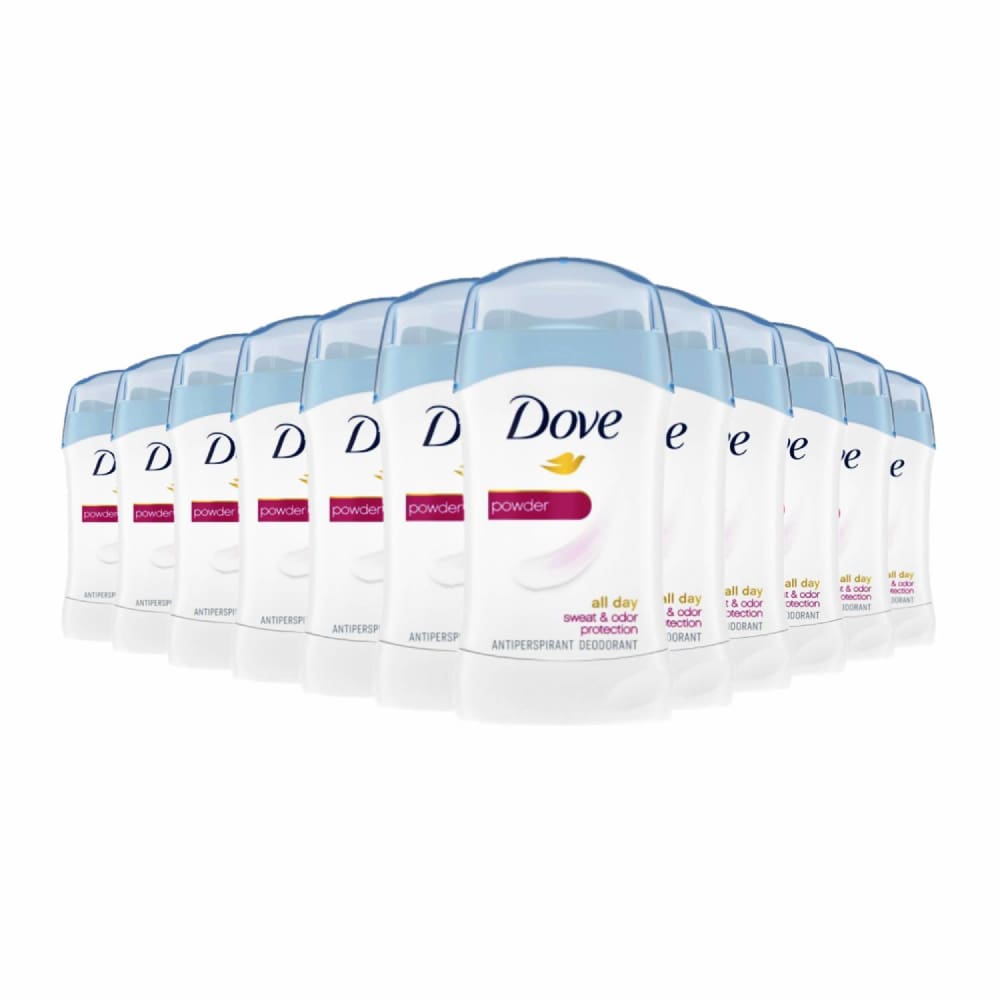 Dove Beauty Powder 24-Hour Invisible Solid Antiperspirant & Deodorant Stick 1.6 oz- 12 Pack - Stick - Dove