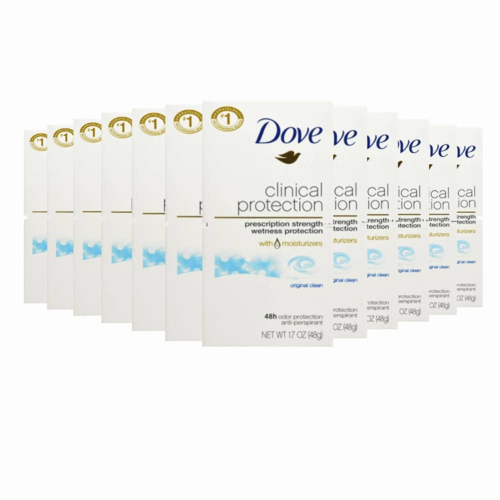 Dove Clinical Protection Antiperspirant Original Clean 1.7 oz - 12 Pack - Deodorant & Anti-Perspirant - Dove