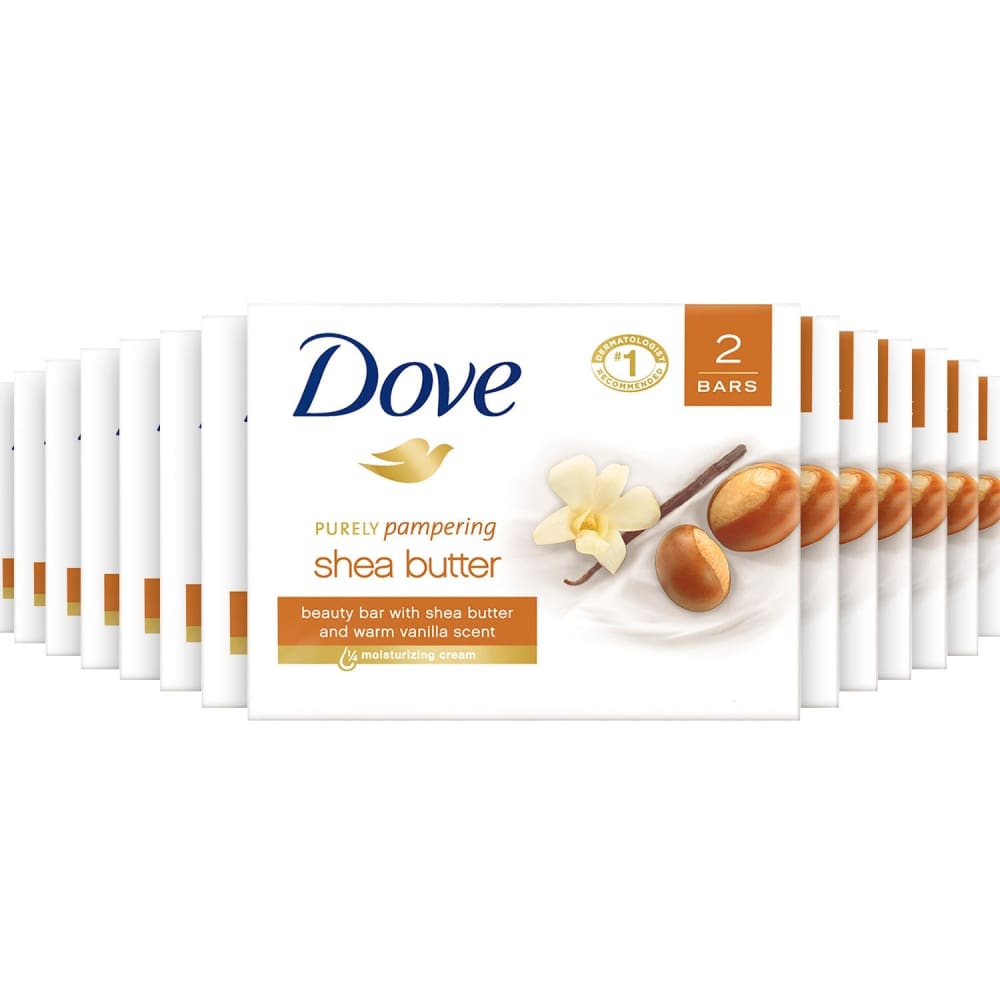 Dove Cream Bar Shea Butter 3.5 oz (100g) 12 Pack 2 Bars Each (24Ct) - Bar Soaps - Dove