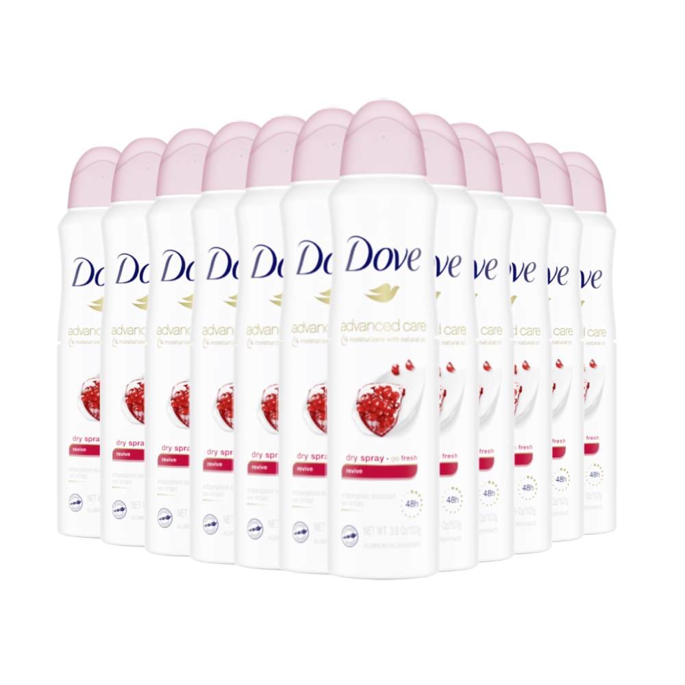 Dove Deodorant Advanced Care Dry Spray Go Fresh Revive 3.8 oz - 12 Pack - Deodorant - Dove