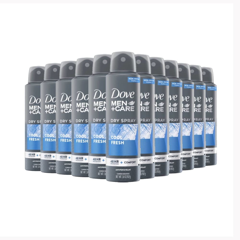 Dove Men Antiperspirant & Deodorant Dry Spray - Cool Fresh - 3.8oz - 12 Packs - Deodorant & Anti-Perspirant - Dove