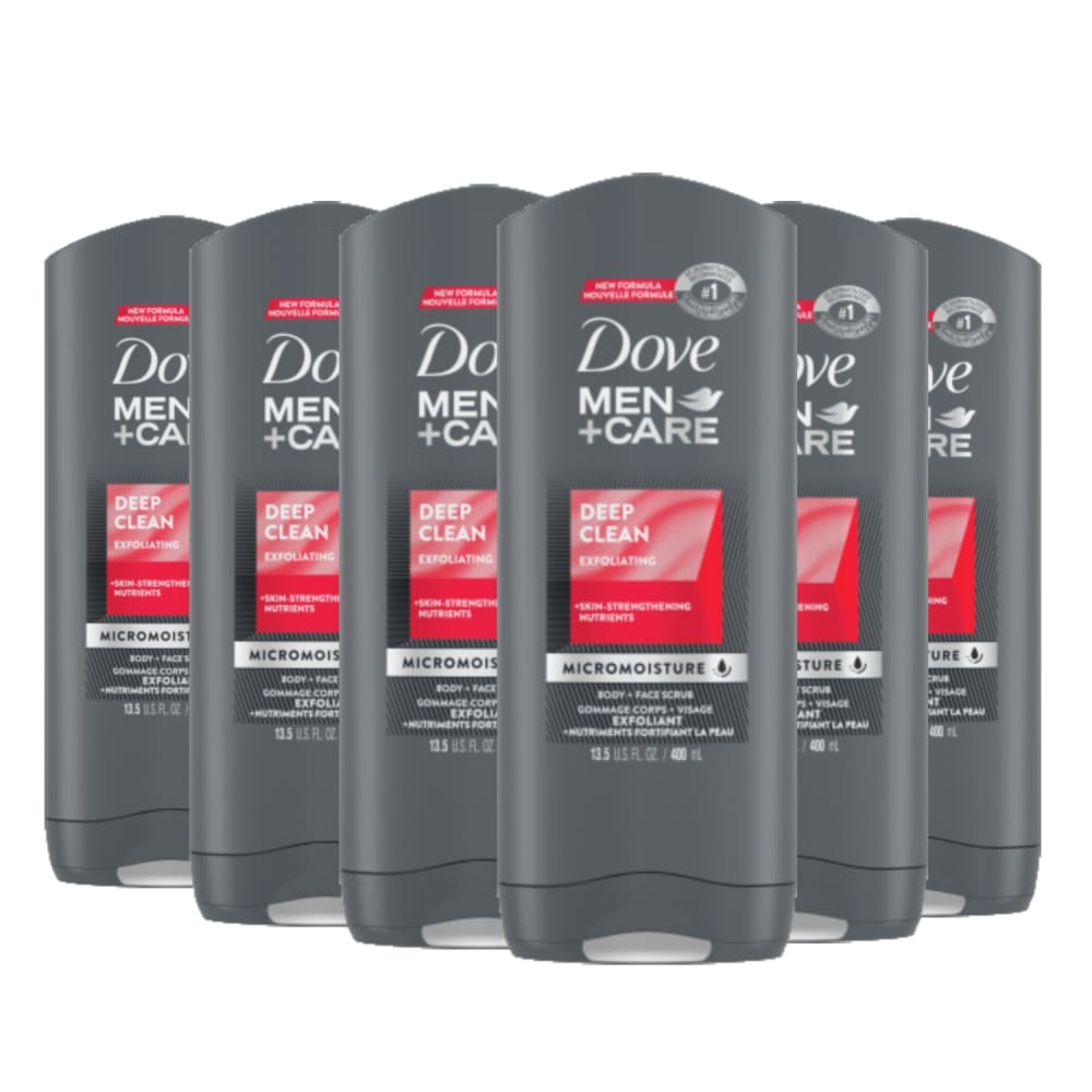 Dove Men +Care Body Wash Deep Clean 13.5 oz/ 400 ml- 6 Pack - Body Wash - Dove
