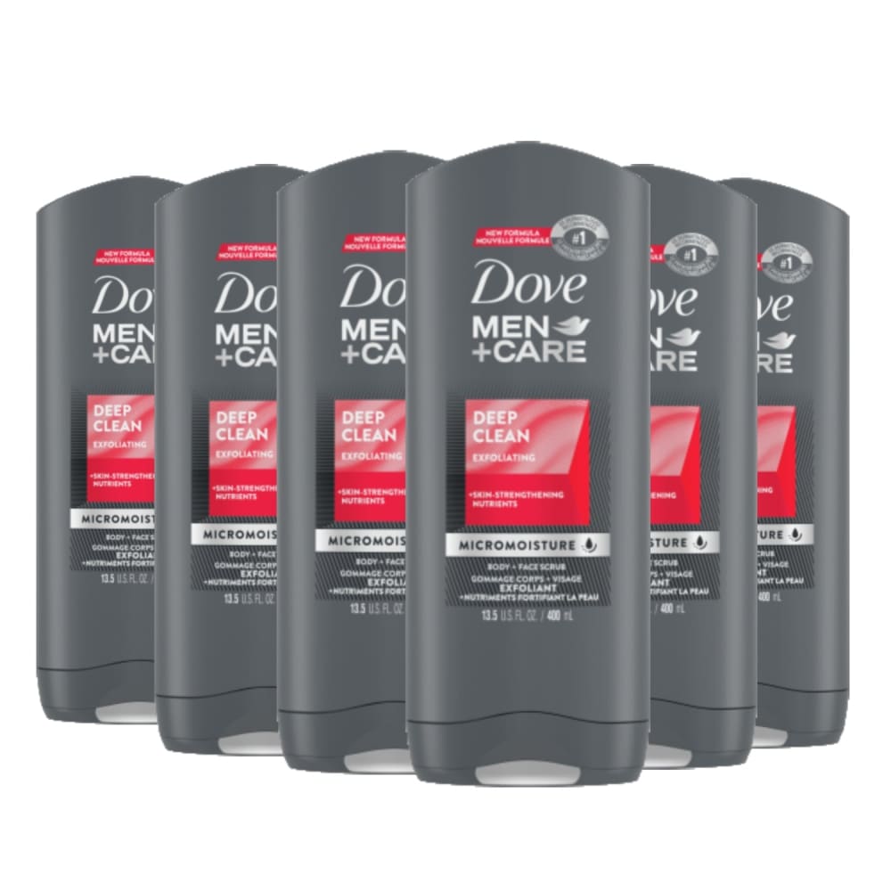 Dove Men +Care Body Wash Deep Clean 13.5 oz/ 400 ml- 6 Pack - Body Wash - Dove