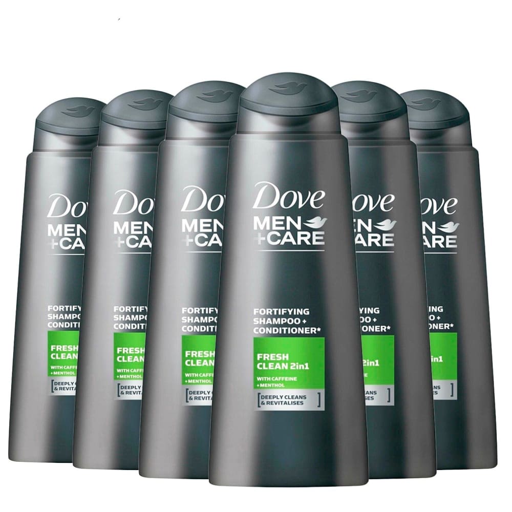 Dove Men+Care 2 in 1 Shampoo and Conditioner Fresh and Clean 250 ml /12 Oz- 6 Pack - Shampoo - Dove