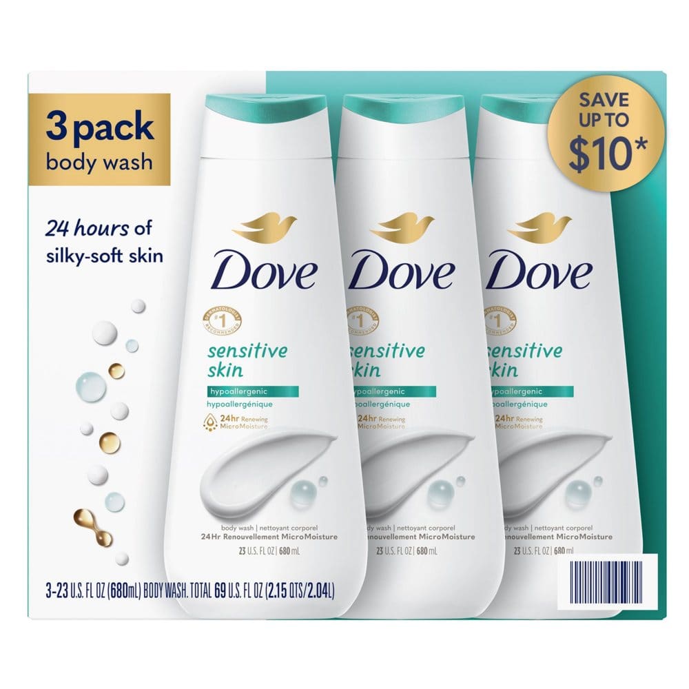 Dove Nourishing Body Wash Sensitive Skin (23 fl. oz. 3 pk.) - Bath & Body - Dove
