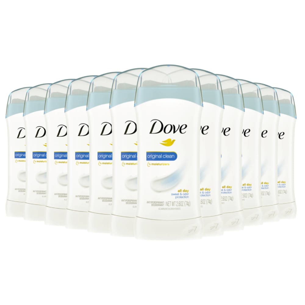 Dove Original Clean Invisible Solid Anti-perspirant/ Deodorant - 2.6Oz Each - 12 Pack - Deodorant & Anti-Perspirant - Dove