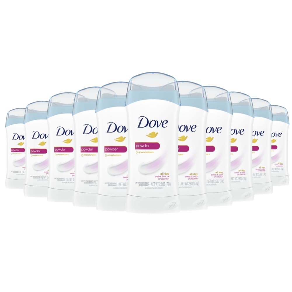 Dove Powder Invisible Solid Anti-perspirant/ Deodorant - 2.6 Oz Each - 12 Pack - Deodorant & Anti-Perspirant - Dove