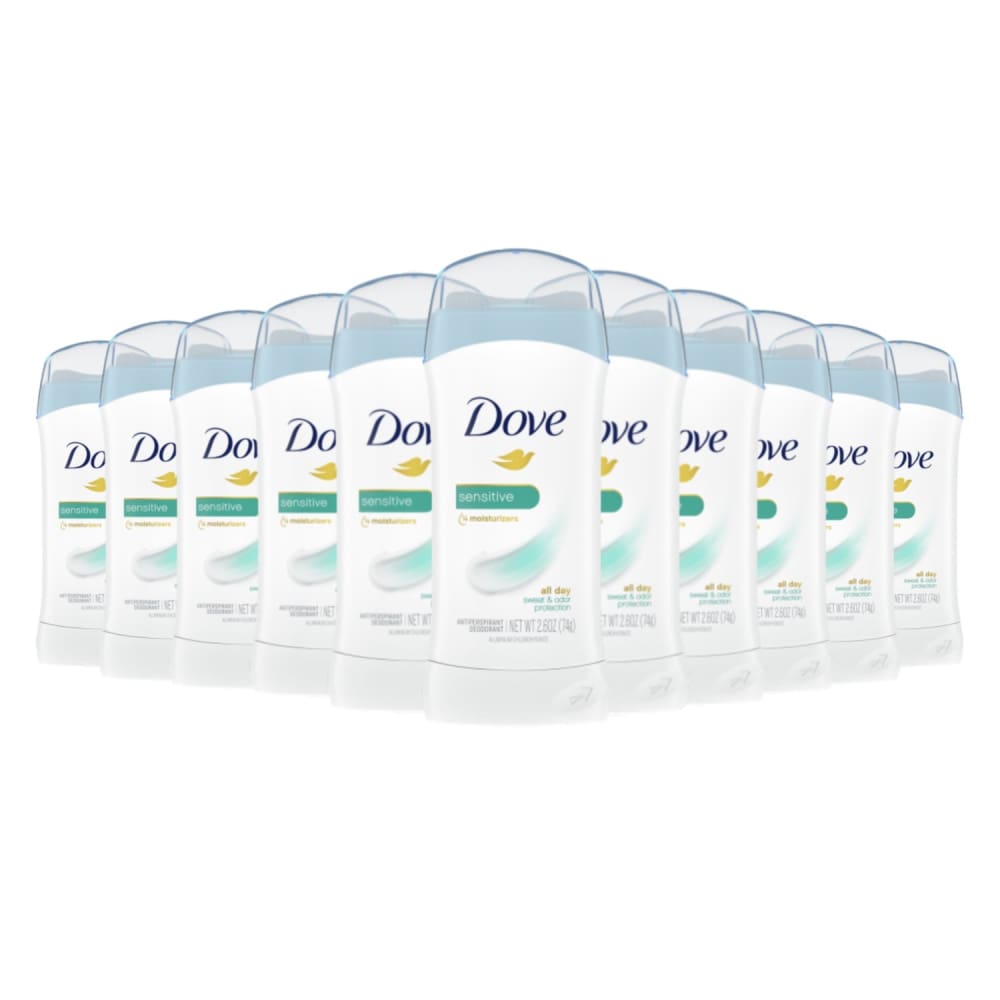 Dove Sensitive Skin Invisible Solid Anti-perspirant/ Deodorant - 2.6Oz Each - 12 Pack - Deodorant & Anti-Perspirant - Dove